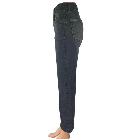 Zara Women's Black Wash High Waisted Flared Bootcut Denim Jeans Pants Size 6 - Picture 2 of 5